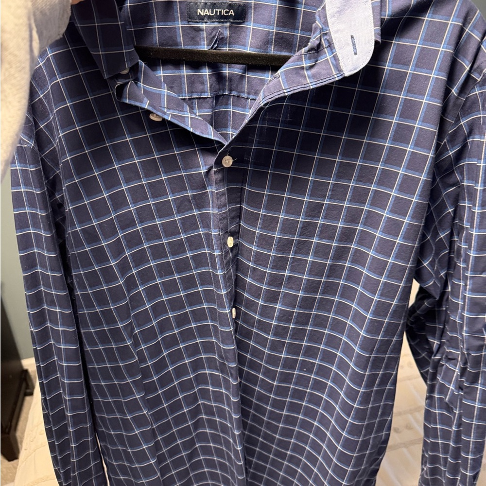 Blue nautica button down
